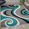 Flash Furniture Turquoise 5' x 7' Modern Plush Abstract Area Rug KP-RG952-57-TQ-GG - alternate 6